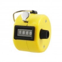 Metal Finger Ring Black Plastic Reset Knob 4 Digits Hand Hole Tally Counter