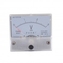 Class 2.5 Accuracy Analog DC 0-3V Scale Electric Voltage Meter Panel
