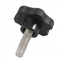 M8 x 25mm Male Thread 40mm Hex Shaped Head Clamping Knob Black