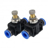 2 Pcs 10mm Two Way One Touch Fitting Speed Controller