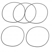 5 Pcs 150mm x 2.65mm Black Silicone O Rings Oil Seals Gaskets