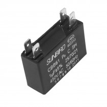 CBB61 450VAC 1uF 4 Terminal Air Conditioner Fan Running Capacitor