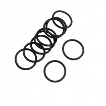 10 Pcs 22mm x 2mm Flexible Filter Rubber O Ring Seal Black