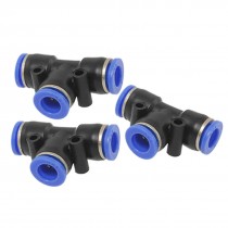 3 Pcs 8mm Pneumatic Air Pipe Connection Quick Fittings