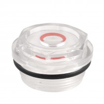 Air Compressor 48mm Male Thread Dia Oil Level Liquid Sight Glass Black Clear