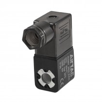 Black Plastic Housing AC 220V 6 0VA Pneumatic Solenoid Valve Coil