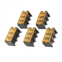 5 Pcs 3 Position Covered Screw Barrier Terminal Strip Block 300V 30A