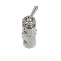 4.5mm Thread 2 Position 5 Way Cylindrical Mechanical Air Pneumatic Valve