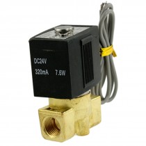 DC 24V 320mA 7 6W 1 4" Thread Dia 2 Port 2 Position Solenoid Valve