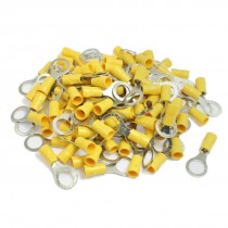 RV5 5 10 Ring Tongue Type Pre Insulated Terminals Yellow 200pcs for AWG 12 10
