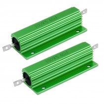 100W 5.6 Ohm Screw Tap Mounted Aluminum Housed Wirewound Resistors 2 Pcs