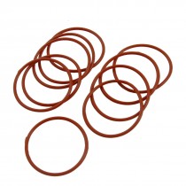 40mm x 36m x 2mm Red Silicone O Ring Oil Seals 10 pcs