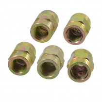 5x 1/4" NPT Thread Female to Female Hex Bushing Hydraulic Adapters Connectors