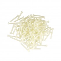 100 x Plastic Cross Head Fasteners 3mm Thread Screws