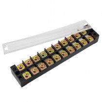 600V 45A Double Rows Plastic Cover 10 Position Terminal Block