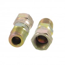 2 x 3/8" Male Thread to 13mm Hex Nut Straight Hydraulic Adapters Connectors