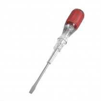 AC 110-500V 5.2mm Slotted Screwdriver Testing Electroprobe Red Clear Silver Tone