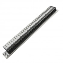 Aluminum Base Dual Row 30 Position Screw Terminal Barrier Strip 660V 15A