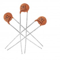 100 x 50V 240pF Radial Lead DIP Ceramic Disc Capacitors