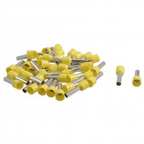 40 x 3.8mm Dia Tube Cold Pressed Terminals Connectors Yellow