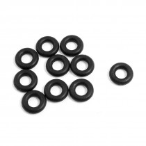10 Pcs 5mm x 2.65mm Black Silicone O Rings Oil Shields Gaskets
