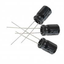 20 x 330uF 25V 105C Radial Electrolytic Capacitor 8x12mm