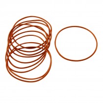 65mm x 61m x 2mm Red Silicone O Ring Oil Seals 10 pcs