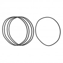 5 Pcs 130mm x 124mm x 3.1mm Mechanical Rubber O Ring Oil Seal Gaskets Black