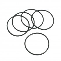 5 Pcs 55mm x 2.4mm Black Silicone O Rings Oil Seals Gaskets