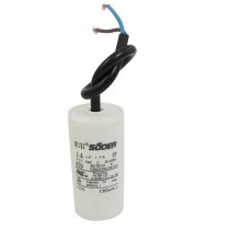 CBB60A-1 AC 450V 14uF 2-wire Cable Polypropylene Film Motor Run Capacitor