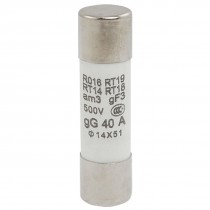 500V 40A Ceramic Tube Cylindrical Fuse Links 14 x 51mm (Bag of 20)