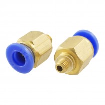 2 Pcs 6mm Pneumatic Tubing Push to 4.8mm Thread Quick Fittings