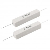 2x 20 Watt 3R Fixed Wire Wound Cement Resistor 3 Ohm 20W