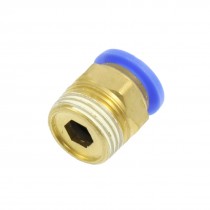 12mm OD Tube to 20mm Male Thread Pneumatic Connector Quick Fitting