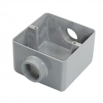 Household Metal Linear Double Hole Flush Mount Junction Box G3 4"