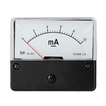 Class 2.5 Accuracy DC 10mA Current Range Panel Ammeter