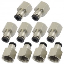10 Pcs 3 8" PT Female Thread 6mm Push in Joint Pneumatic Quick Fittings