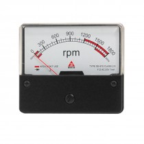 0-1800RPM Rectangle Panel Meter 50/60Hz AC10V 1mA Black White