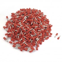 1000 Pcs Red Pre-insulated Tube Terminals Cable Lug for 14 AWG