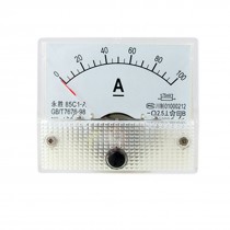 85C1 DC 0-100A Rectangle Analog Panel Ammeter Gauge