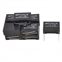 1uF 450VAC 50/60Hz 2 Wire Electric Fan Motor Capacitor CBB61 10 Pcs