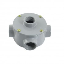 G3/4" Thread Four Holes Conduit Wiring Round Metal Junction Box