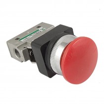 KVM131 2 Position Mushroom Push Button Mechanical Valve