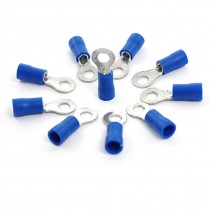 RV2-4L Blue PVC Sleeve Pre Insulation Ring Terminals 10 Pcs