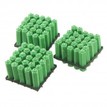 75 x 8mm Dia Green Nonslip Masonry Plastic Wall Plugs Fasteners