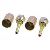 2x Hydraulic Fittings 1/4" PT Thread Flat End High Pressure Oil Pipe Connectors