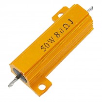 Chassis Mount Wire Wound 50W 80 Ohm Aluminium Clad Resistor