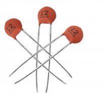 100 x 12pF 50V Radial Lead DIP Ceramic Disc Capacitors