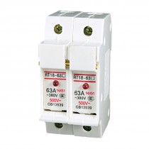 RT18-63A Dual Poles 2P 14x51mm Cylindrical Fuse Holder with LED