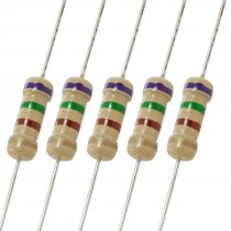 1/2W 750 Ohm 5% Axial Carbon Film Resistors 2000 Pcs